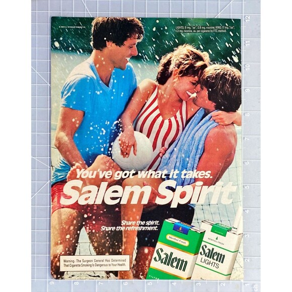 Salem Cigarettes "You've Got What It Takes; Salem Spirit" Vintage Print Ad 1983 - Picture 2 of 3